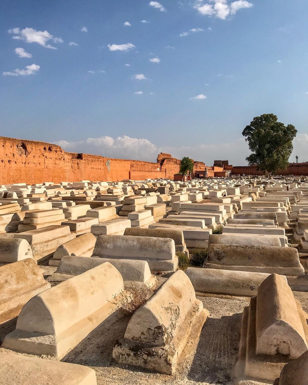 Tombs at the Jewish Cemetery Miaara in Marrakech