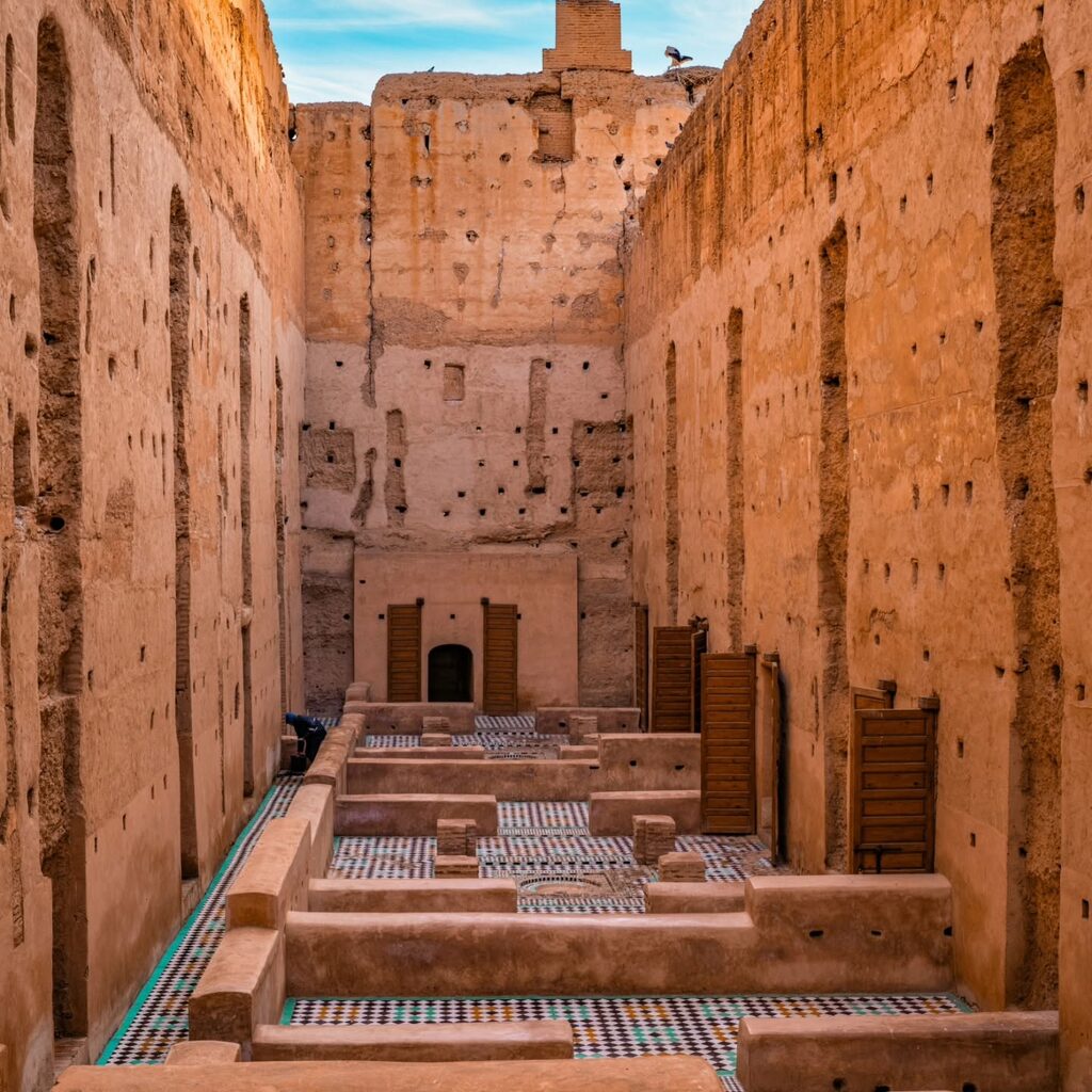 El Badi Palace old walls and intricate design work