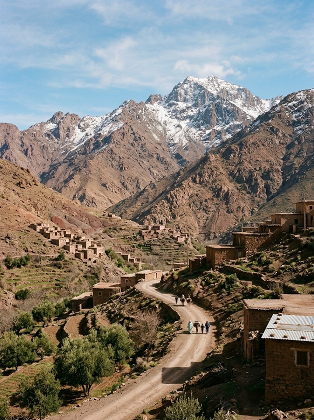 The High Atlas Mountains rocky route